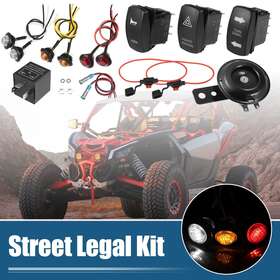 X Autohaux 745065258392 Motorcycle Street Legal Led Light Kit Rocker Switch Turn Signal Horn