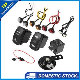 X Autohaux 746453023998 Street Legal Kit Motorbike Turn Signal Light Rocker Switch Horn Relay Set Of 1