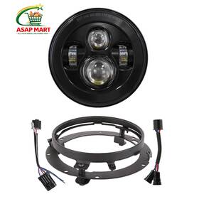 Xpc-880-881 Xpctd 7 Inch Led Headlight With Round Black A / No Halo