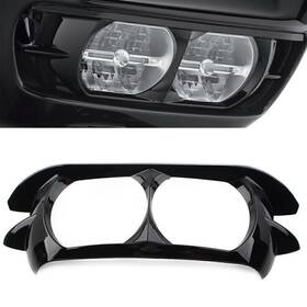 Yfoutlet 636432445616 Vivid Black Headlamp Headlight Trim Cover Bezel Fit For Harley Road Glide 15-22