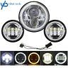 Yi151102t Led Headlight Inch Passing Lights For Harley Touring Silver
