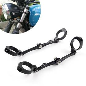 Yusen233 550733905696 Universal Headlight Turn Light Mount Bracket Fit 39/41mm Fitk Tube Black Motor