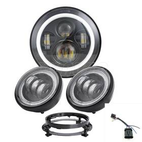 Chs-mocldn-yhl0003 Yy-auto Fit For Harley Touring Drl Signal 7 Inch Led Halo Projector Headlight Passing Lights