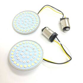 Chs-mocldn-yhl0009 Yy-auto Fit For Harley Bullet Led Drl Signal Lights 1157 Amber White Insert Bulb Light