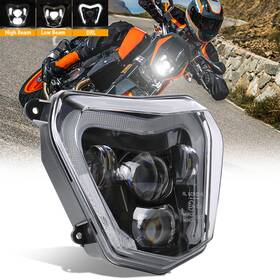 76014061000 Z-offroad Dirt Bike Led Headlight White Drl Assembly For 690 Duke 2012-19 690r 2013-17