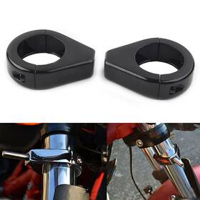 Zdl-kabusikikaisya1989usa 612076169156 41mm Fork Clamp Turn Signal Clamps Black For Harley Softail Mount Bracket