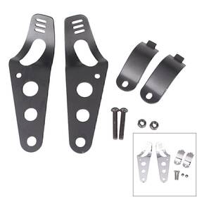 Zdl-kabusikikaisya1989usa 730000115427 Head Lamp Holder Headlight Mounting Brackets Fork Kit For Suzuki Harley Black Us
