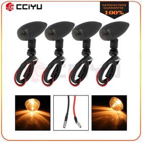 Z83594901g Zegale 4pc Motorcycle Mini Bullet Blinker Indicator Light Turn Signal Lights Amber