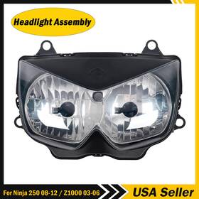 0503-dk0208 Zxmoto Front Headlight Headlamp Assembly For Kawasaki Ninja 250 2008-2012 / Z1000 03-06