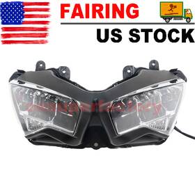 0503-dk0418 Zxmt Black Headlight Headlamp Clear For Kawasaki Ninja 400 2018-2023 / Zx25r 2021