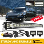 52" Curved Led Lights Bar + Brackets Upper Mount For 2007-2014 Chevrolet & Gmc. Fixed Price $170.81.