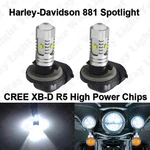2X Xenon White 881 Spotlight Fog Led Bulbs For Harley Davidson Motorcycle Models. Fixed Price $21.98.