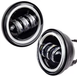 Eagle Lights 4.5" Black Led Passing Lamps Halo Drl Rings Harley-davidson Indian. Fixed Price $179.99.