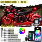 16PCS Rgb Led Motorcycle Underglow Accent Lights Kit For Harley Davidson Fat Bob. Fixed Price $64.98.