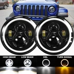 Pair 7" Inch Round Led Headlights Eyes Drl For Jeep Wrangler Jk 2007-2017. Fixed Price $45.99.