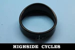 1293 09 Harley-davidson Black French Headlight Door Lamp Trim Bezel Ring 5-3/4". Fixed Price $40.00.