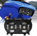Led Dual Double Headlight Projector Lamp For Harley Touring Road Glide 2015-2023. Fixed Price $200.95.
