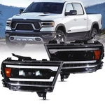For 2019-24 Dodge Ram 1500 Led Headlights W/dynamic & Sequential Front Lamps L+r. Fixed Price $499.99.
