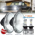For Chevy C10 K10 K20 1975-1980 Pair 7" Round Led Headlights Kit Hi/lo Beam. Fixed Price $50.99.