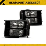 Kac Pair Headlights Assembly For 2007-2013 Gmc Sierra 1500 2500HD 3500HD Black. Fixed Price $82.99.