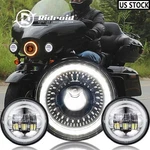 For Harley Heritage Softail Classic 7" Halo Led HEADLIGHT&4.5" Fog Passing. Fixed Price $79.97.