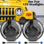 Pair 7" Inch Round Led Headlights Drl&turn Signal For Jeep Wrangler Jk Lj Tj. Fixed Price $40.84.