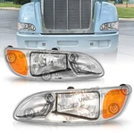 Headlights Headlamps Pair For Peterbilt 340 348 382 384 385 386 Left&right Side. Fixed Price $180.99.