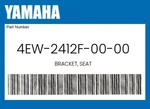 Yamaha Genuine Bracket, Seat 4EW-2412F-00-00. Fixed Price $13.79.