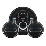 Hogworkz- 7" Led Blackout Headlight W/auxiliary Passing Lamps For Harley. Fixed Price $419.98.