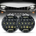 Dot Approved Pair Of 7" Inch Round Led Headlights For Jeep Wrangler Jk Lj Tj Cj. Fixed Price $86.28.