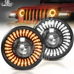 Colight Pair 7" Led Headlights Halo Drl For 1997-2018 Jeep Wrangler Jk Cj Tj. Fixed Price $118.99.