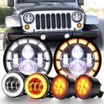 7" Led Headlight + Fog Turn Signal Lamp Combo For Jeep Wrangler Jk 07-18. Fixed Price $99.99.