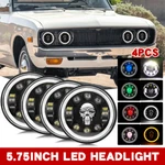 5.75" 5-3/4" Round Led Headlights Halo Skull Rgb For Datsun 620 Pickup 1972-1974. Fixed Price $80.39.