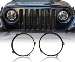 Pair Inch Round Headlight Mounting Bracket Ring Fit Jeep Wrangler Jk 2007-2018. Fixed Price $10.89.