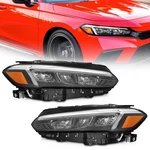 Pair Headlights Assembly Black Trim Full Led For 2022-2023 Honda Civic Headlamps. Fixed Price $261.99.