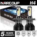 2X Nartoup 9003 H4 Led Headlight Bulbs Kit High-low Beam 100W 6500K Cool White. Fixed Price $17.95.