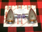 1-3/8" Chrome Concours Rocket Turn Signal Pair 3-1800CAP. Fixed Price $100.00.
