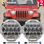 Pair 7" Round Led Drl Headlights Combo Jeep Wrangler Jk Lj Tj Cj /for Dodge. Fixed Price $53.95.