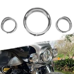7" Headlight 4.5" Fog Lamp Trim Bezel Visor For Harley Softail Touring. Fixed Price $39.80.