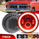 1X 7" Led Headlight Red Drl Hi/lo Beam Ford F-100 F-250 F-350 Pickup 1953-77. Fixed Price $26.72.