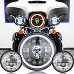 7" Rgb Led Headlight +4.5" Passing For Harley Davidson Electra Glide Flhtc. Fixed Price $69.95.