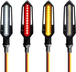 4PCS Motorcycle Turn Signals Sequential Led Bli Color: Amber/white + Amber/red. Fixed Price $26.24.