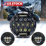 Set 7" Round Led Headlight High/low +passing Lights For Harley Touring. Fixed Price $59.99.