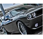 Round Led Halo Angel White Headlight And Fog Lights Combo Fits Dodge Challenger. Fixed Price $32.99.