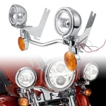 4.5" Led Passing Turn Signal Lights Bracket For Heritage Softail Classic Flstc. Fixed Price $185.99.