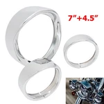 Fit For Harley Softail Flrt 1994-UP 7" Headlight Trim Ring 4.5" Fog Lamp Visor. Fixed Price $50.56.