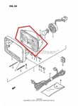 New Oem Suzuki Quadrunner Lt-f 250 Headlight Lamp Unit. Fixed Price $109.95.