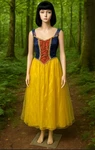 Snow White Corset & Wire Hoop Crinoline Fancy Dress Up Halloween Adult Costume. Fixed Price $28.00.