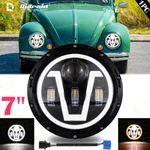 1PC 7"INCH Led Headlight Drl & Shape Halo Ring Fit For Vw Beetle Classic. Fixed Price $35.98.