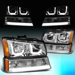 For 2003-2007 Silverado Avalanche J-halo Led Drl Headlight Bumper Lamps Chrome. Fixed Price $145.99.